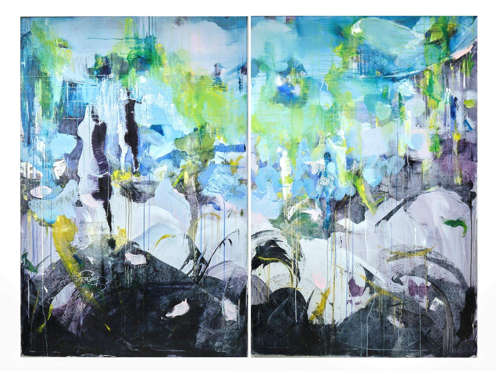 Mixed media on canvas 150x200cm Diptych