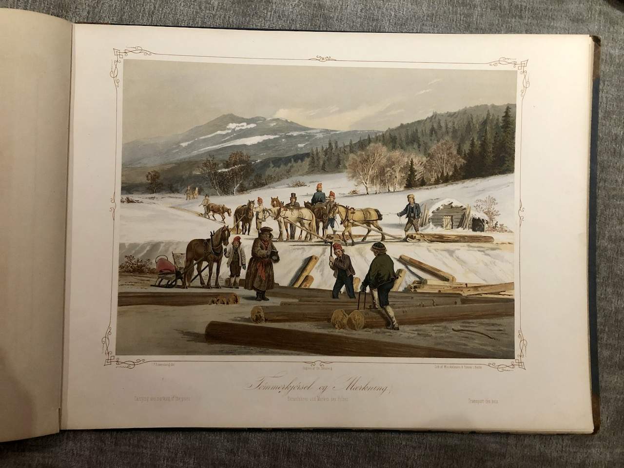 Sjelden bok med litografier. Norske Folkelivsbilleder, 1854