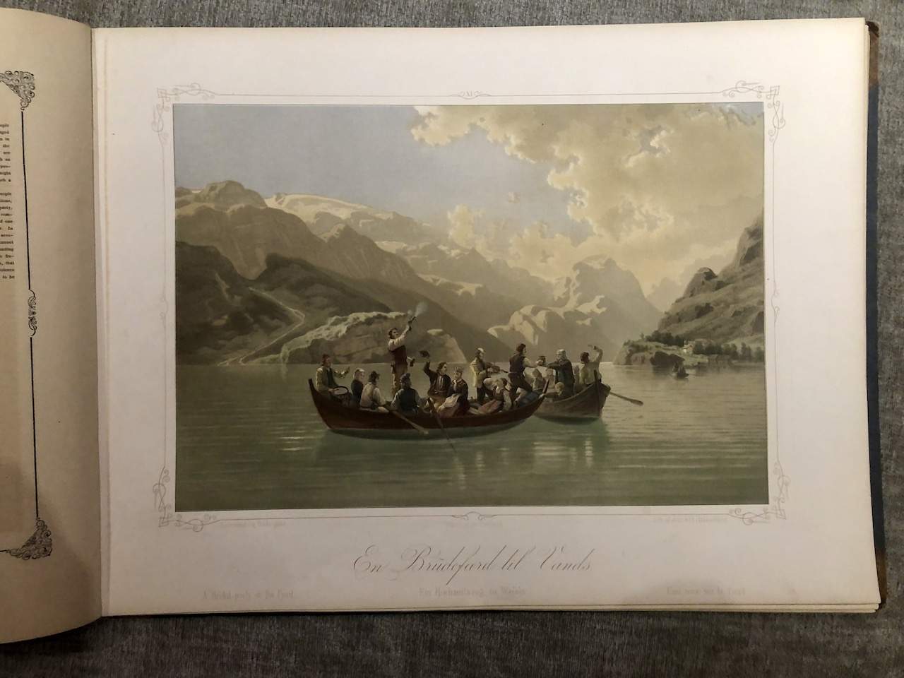 Sjelden bok med litografier. Norske Folkelivsbilleder, 1854