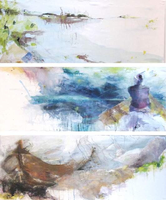 Mixed media on canvas 184x148cm Triptych